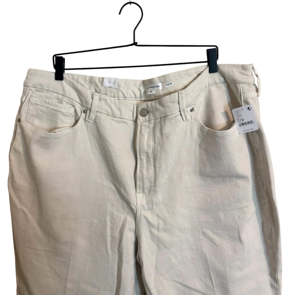 Good American‎ Good Classic Cream High Rise Skinny-ish Fit Size 22 NWT - Picture 7 of 10